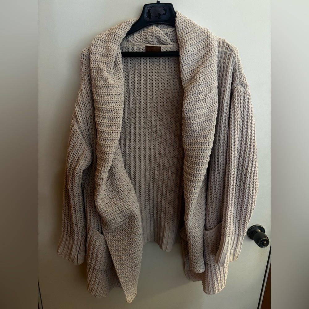 POL Cozy Cream Knit Cardigan